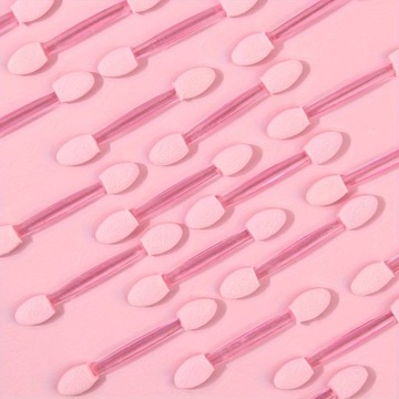 Aplikator pacynka do pyłków zdobień cieni duży zestaw 50szt różowe SEOL