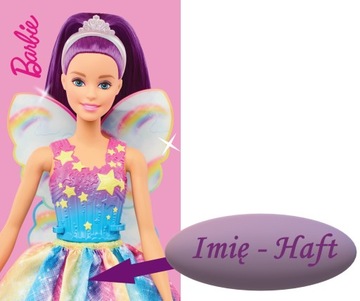 Ręcznik do przedszkola BARBIE 30/50 Imię haft