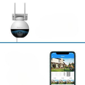 Уличная камера Vyze-Link 2K Wi-Fi, IP-камера PTZ на 360 градусов с обнаружением движения