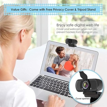 Веб-камера ToLuLu Full HD USB, панорама 110 градусов, с микрофоном