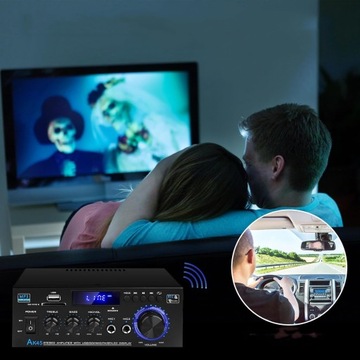 УСИЛИТЕЛЬ HIFI С BLUETOOTH УСИЛИТЕЛЬ СТЕРЕО АУДИО РАДИО FM 40 Вт X 2 С ПУЛЬТОМ ПУЛЬТА