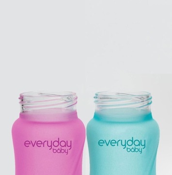 Стеклянная бутылочка с соской 240 мл, Everyday Baby