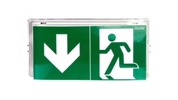 Oprawa awaryjna EXIT LED 1W 130lm 1h dwuzadaniowa AT biała + PU31 ETE/1W/B/