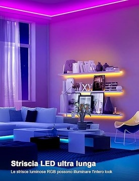 RGB СВЕТОДИОДНАЯ ЛЕНТА MEXLLEX 15 М С ДИСТАНЦИОННЫМ УПРАВЛЕНИЕМ, СВЕТОДИОДНАЯ ЛЕНТА, МЕНЯЮЩАЯ ЦВЕТ, ДЛЯ ДОМА