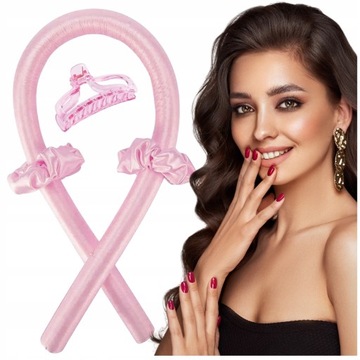 Wałek do kręcenia włosów loków papiloty Heatless spinka Curls scrunchies
