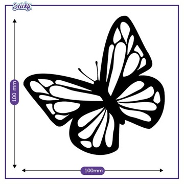 Автомобильная наклейка УЗОР БАБОЧКИ 10 см