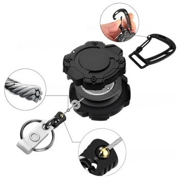 RETRAKTOR Стальной трос HEAVY DUTY Чехол для бейджа с катушкой для ключей