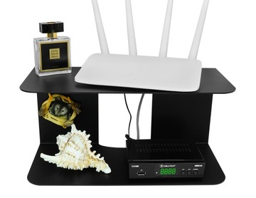 ДВОЙНАЯ ПОДВЕСНАЯ ПОЛКА LOFT, ЧЕРНЫЙ МЕТАЛЛ, 35 СМ, ТВЕРДЫЙ ФРЕЗЕРНЫЙ ДЕКОДЕР