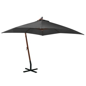 PARASOL OGRODOWY SKŁADANY NA SŁUPKU SOLIDNY NA TARAS OGRÓD BALKON 3x3 m