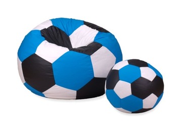 Trójkolorowa PUFA PIŁKA 80cm + Podnóżek EPS EGATO