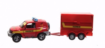 АВТОМОБИЛЬ ПОЖАРНОЙ МАРКИ С МЕТАЛЛИЧЕСКИМ ПРИЦЕПОМ