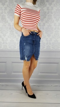 ЮБКА ЖЕНСКАЯ ЭЛАСТИЧНАЯ - ЖЕНСКАЯ - ДЖИНСЫ - МОЛНИЯ