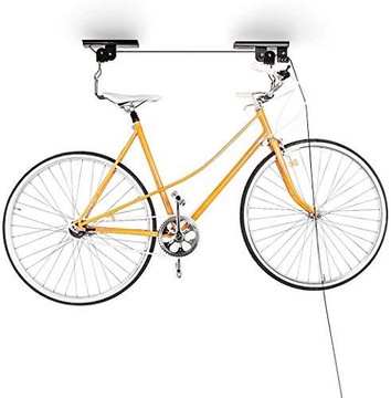 Relaxdays zawieszenie rowerowedo 20 kg, uchwyt rowerowy na sufit, z linką