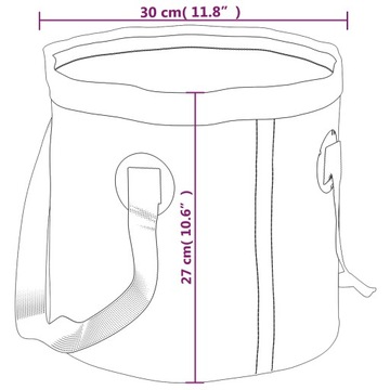 Ведра складные 2 шт. черный 20 л ПВХ