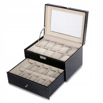 PUDEŁKO ETUI ORGANIZER SZKATUŁKA ZEGARKI 12szt G24