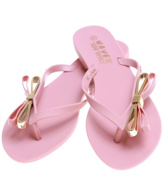 Różowe klapki damskie na plażę Wodoodporne buty na basen 16261 38