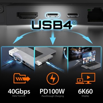 j5create Hub 4K6 Pro USB4 с комплектом MagSafe