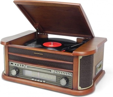 Gramofon retro CDFM CDR CDRW MP3 USB kaseta