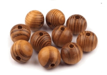 KULE DREWNIANE CIENIOWANE - KORALE 2 CM