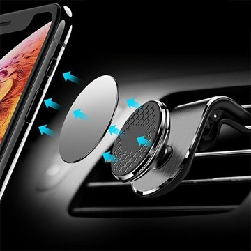 UCHWYT MAGNETYCZNY SAMOCHODOWY NA TELEFON DO AUTA NA KRATKE