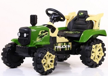 ТРАКТОР С АККУМУЛЯТОРНЫМ ПРИЦЕПОМ 2x ДИСТАНЦИОННОЕ УПРАВЛЕНИЕ ДВИГАТЕЛЕМ МЕЛОДИИ СВЕТ ПРИЦЕП