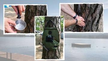 Портативный солнечный туристический душ для кемпинга с термометром 20л.