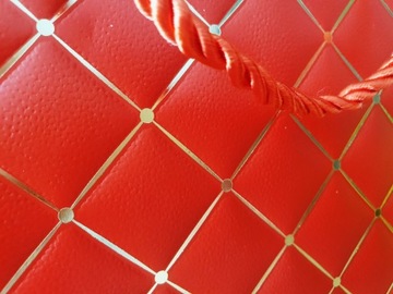 ПОДАРОЧНАЯ СУМКА СТЕГАНАЯ СУМКА НА РОЖДЕНИЕ ИМЕНИНЫ СВАДЬБА САНТА 32х26см