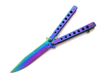 Nóż motylkowy Motyl RAINBOW XXL N-495B