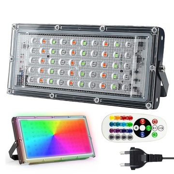 ГАЛОГЕННЫЙ ОТРАЖАТЕЛЬ RGB СВЕТОДИОДНЫЙ ПРОЖЕКТОР 16 ЦВЕТОВ ВЕЧЕРИНКА НАРУЖНАЯ ЛАМПА