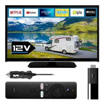 Telewizor SMART Android TV 24 cale HD TUNER SAT BT Xiaomi 12V 230V Netflix