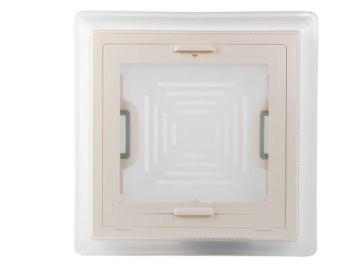 Мансардное окно MPK 46K 40х40, большая крышка с рулонной шторой и москитной сеткой, кремово-белый.