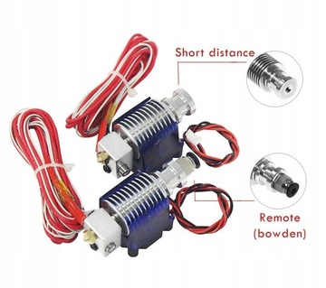 головка принтера - E3D V6, КОРОТКАЯ -1,75мм. 12 В