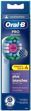 4X ORYGINALNE końcówki do szczoteczki Oral-B EB18RX Pro 3D White ---1