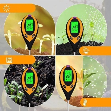 ИЗМЕРИТЕЛЬ ВЛАЖНОСТИ РАСТЕНИЙ, ДАТЧИК ВЛАЖНОСТИ ПОЧВЫ, ТЕСТЕР ПОЧВЫ 4 В 1