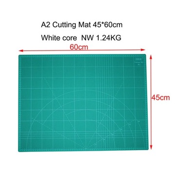 Styl A2 biały rdzeń Podkładka z linijką do cięcia