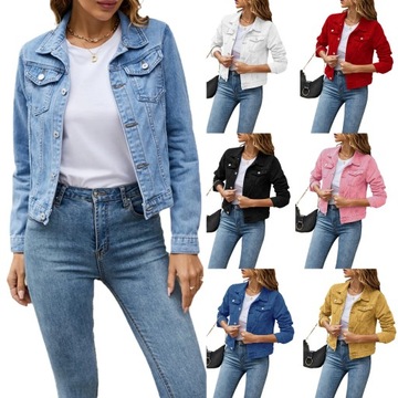 Women's Denim Jackets Fashion Female Casual Long S