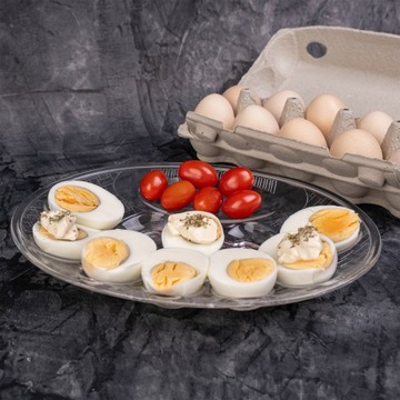 ТАРЕЛКА ЯИЧНАЯ ТАРЕЛКА СТЕКЛЯННАЯ БЛЮДА НА 10 ЯИЦ РОЖДЕСТВЕНСКИЙ ПОДСТАВОК