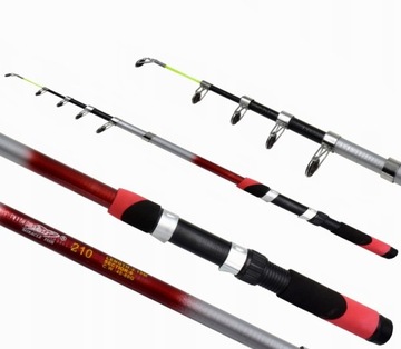 WĘDKA TELESKOPOWA TELESKOP GRUNT SPŁAWIK SPINNING 210cm 40-80g 2,1m
