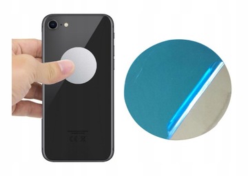 XO Y2 zestaw naklejek do uchwytu magnetycznego srebrne blaszki 3szt