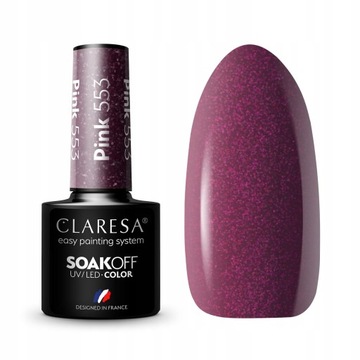 Лак для ногтей Claresa гибридный РОЗОВЫЙ 553 5г