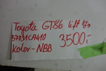 NÁRAZNÍK PŘEDNÍ TOYOTA GT86 FACELIFT 17- BARVA - NBB 57731-CA410