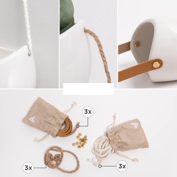 Подвесной вазон, 3 шт Модерн, 3 сменных ремня.