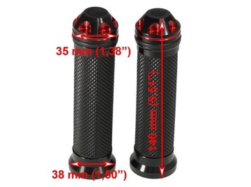 КОРОТКИЕ РУЧКИ, GRIP SHIFTERS 22, красный мотоцикл