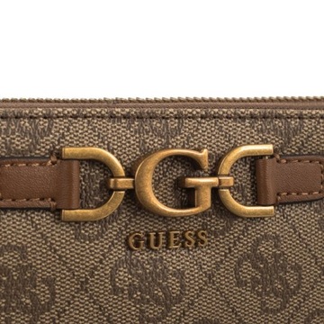 Damski Średni Portfel Guess Dagan Slg Medium Zip Around Latte Beżowy