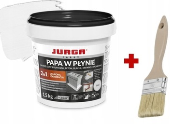 Papa w płynie Jurga 1,5 kg BIAŁA PĘDZEL GRATIS wodoodporna mrozoodporna