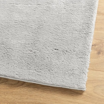 vidaXL Ковер HUARTE, низкий ворс, серый, 80x250 см