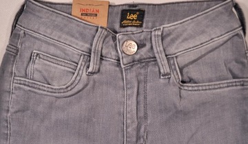 LEE spodnie GREY skinny SCARLETT HIGH W24 L31