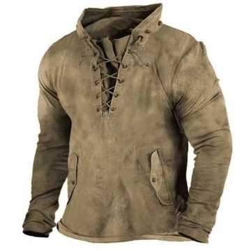 Druk cyfrowy 3D Vintage Military Bluza z kapturem