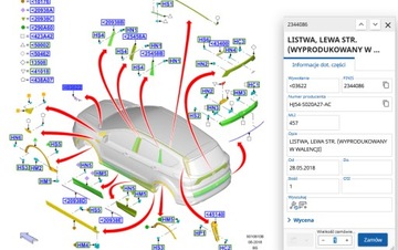 НАКЛАДКА ОКНА ПЕРЕДНЯЯ ЛЕВАЯ FORD KUGA Mk2 2018- EU