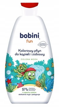Bobini Płyn do Kąpieli dla Dzieci Barwiący na zielono Super Piana 500 ml
